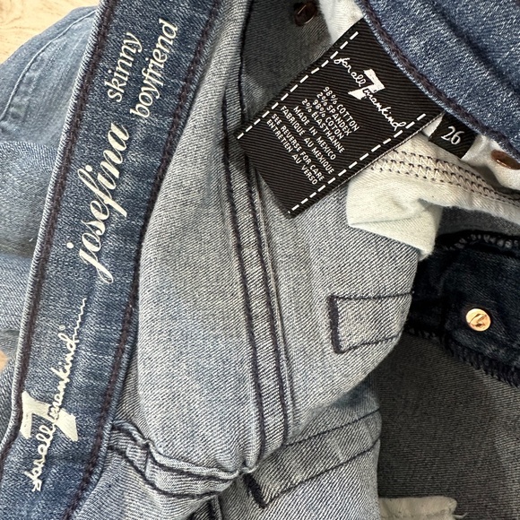 7 for all mankind button fly light wash denim jeans - Picture 5 of 5